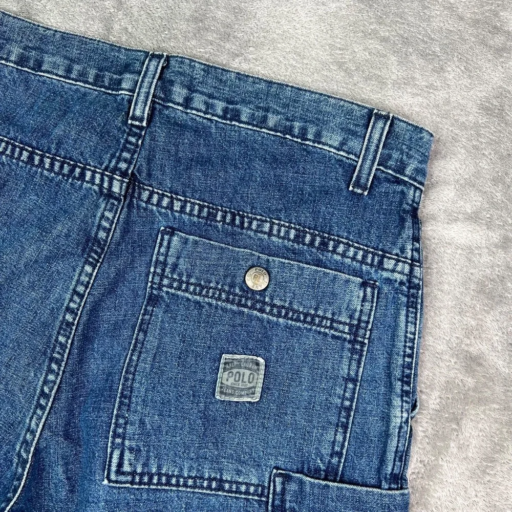 Polo Ralph Lauren Jeans Co. Denim Cargo Shorts Womens 16 Blue Carpenter‎ 11